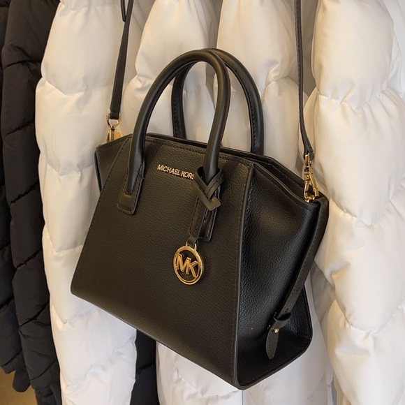 Michael Kors Avril Small Satchel Crossbody Black - Picture 14 of 15